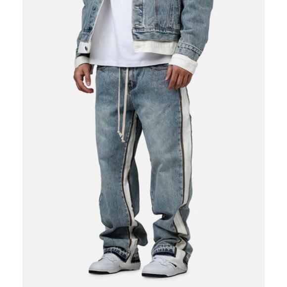 MNML Other - New MNML ULTRA BAGGY BORDER GN8 DENIM JEANS 31